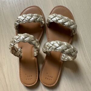 A New Day Metallic Braided Women's Sandals